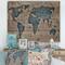 Designart - Ancient Map of The World I - Rustic Print on Natural Pine Wood